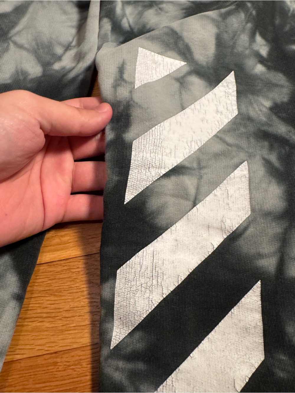 Off-White Tie Dye Bleach Wash Sweatpants *read description - Picture 13 of 16
